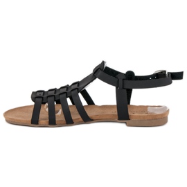 Cómodas sandalias de verano negro 3