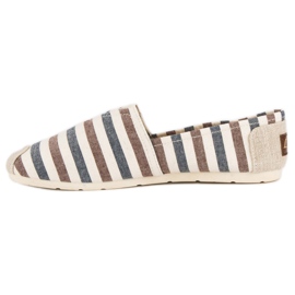 L. Day Slipon rayas beige marrón gris 3