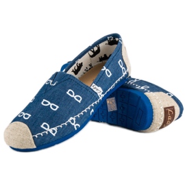 L. Day Slipons azules marrón 3
