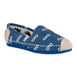 L. Day Slipons azules marrón 5