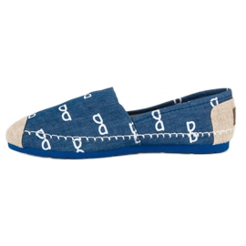 L. Day Slipons azules marrón 6