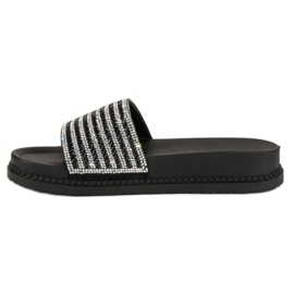Babuchas negras con cristales negro 4