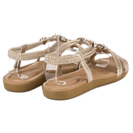 Super Mode Sandalias de mujer con estilo amarillo 4