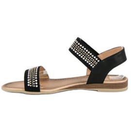 Super Mode Sandalias negras con elástico negro 3