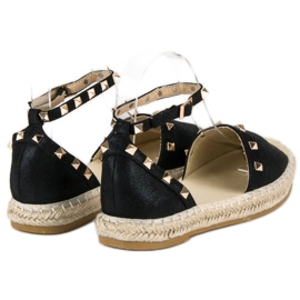 Fama Sandalias de alpargatas negras negro 2