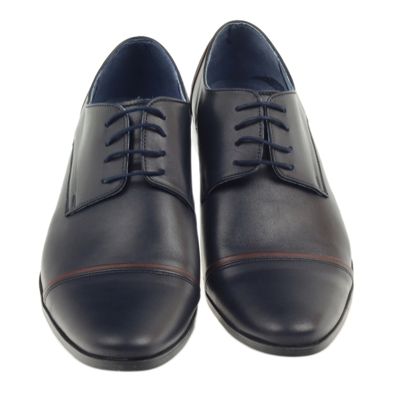Veni vici Zapatos de cuero formales, azul marino masculino 149 3
