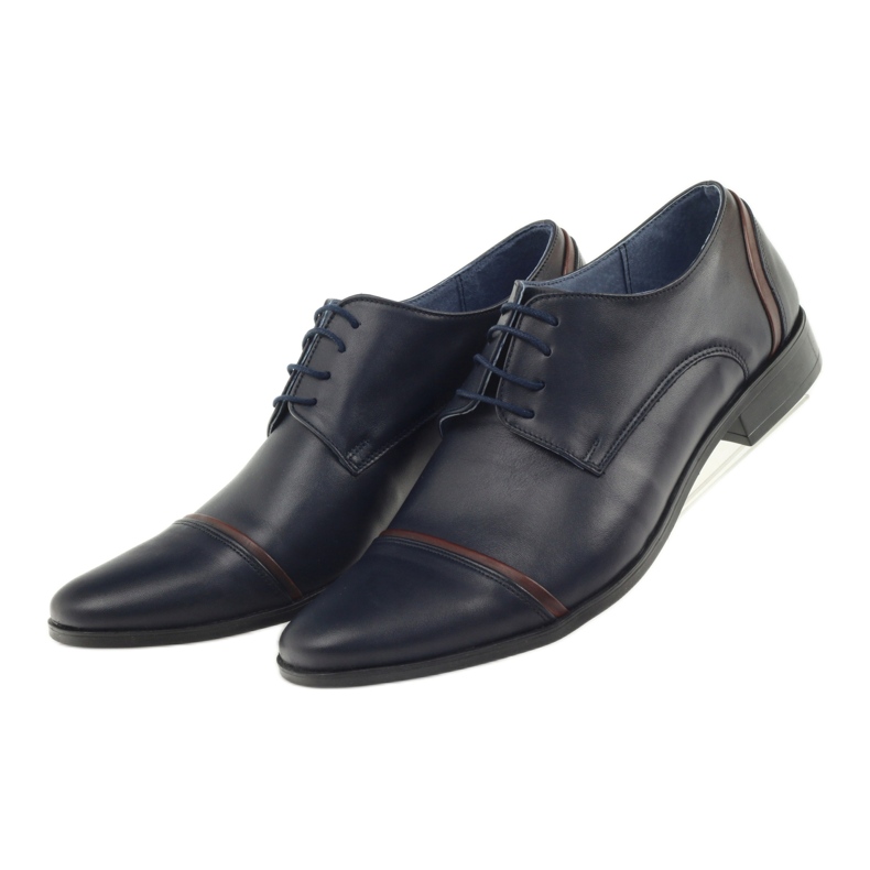 Veni vici Zapatos de cuero formales, azul marino masculino 149 4