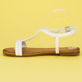 Bella Star Sandalias mujer cómodas blanco 4