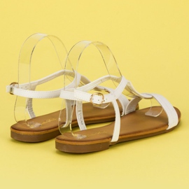 Bella Star Sandalias mujer cómodas blanco 6