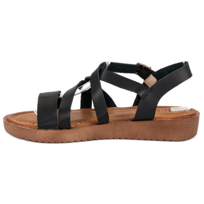 Licean Sandalias negras casuales negro 1 Licean Sandalias negras casuales negro 1