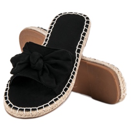 Chanclas alpargatas ante negro 2