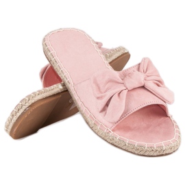 Chanclas alpargatas ante rosado 1
