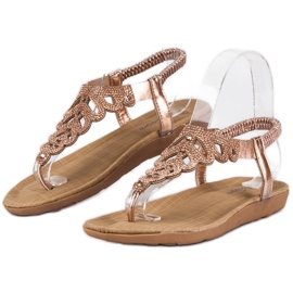Abloom Chanclas elegantes con elástico rosado 3