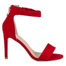 Bestelle Sandalias cremallera ante rojo 4