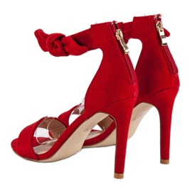 Bestelle Sandalias cremallera ante rojo 3