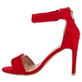 Bestelle Sandalias cremallera ante rojo 5