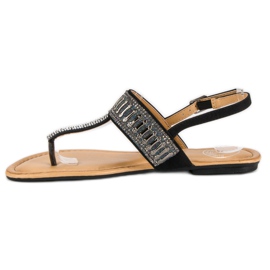 Sandalias negras de chanclas negro 4
