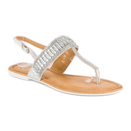 Chanclas plateadas gris 3
