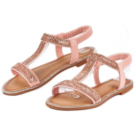 Juliet Sandalias elegantes con un borrador rosado 3
