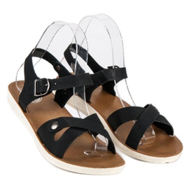 Sandalias negras con hebilla negro 3