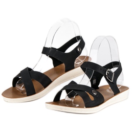 Sandalias negras con hebilla negro 2