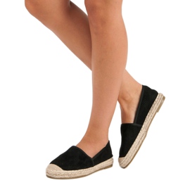 Bestelle Alpargatas negras caladas negro 2