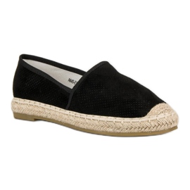 Bestelle Alpargatas negras caladas negro 5