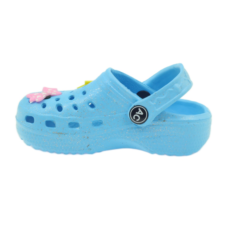 American Club Pantuflas de ganchillo azul americano 2