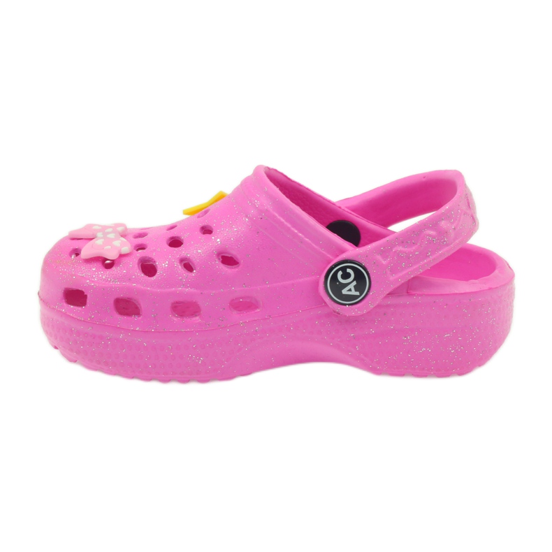 American Club Pantuflas infantiles cocodrilos americanos rosado 2