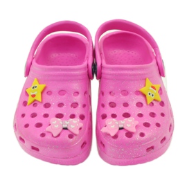 American Club Pantuflas infantiles cocodrilos americanos rosado 3