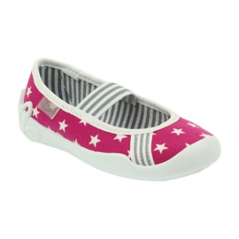 Befado zapatos infantiles bailarinas babuchas 193x063 blanco rosa 1