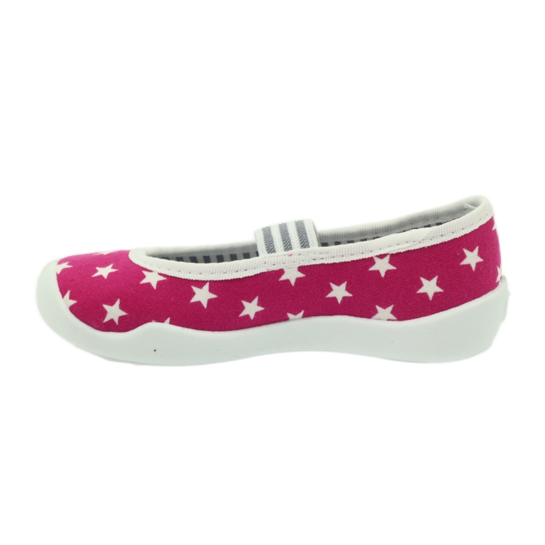 Befado zapatos infantiles bailarinas babuchas 193x063 blanco rosado 2