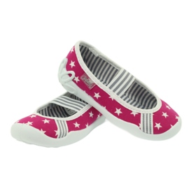 Befado zapatos infantiles bailarinas babuchas 193x063 blanco rosado 4