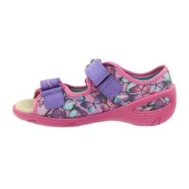 Sandalias ligeras plantilla Befado de piel púrpura azul rosa 2