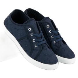 Deportivas de tejido azul azul marino 1