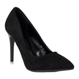 Tacones negros de gamuza 1 Tacones negros de gamuza 1