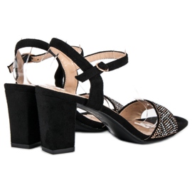 Elegantes sandalias de tacón negro 3