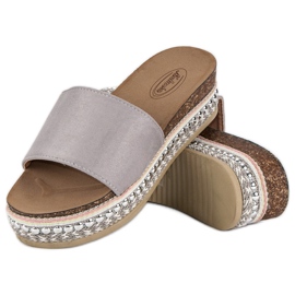 Babuchas boho ante gris 4