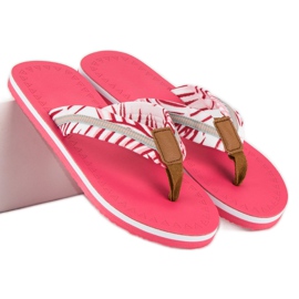 Ax Boxing Chanclas de textil rosa 1