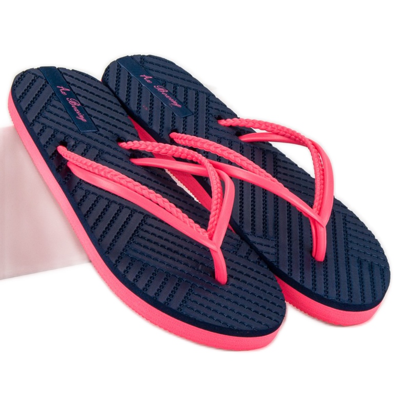 Ax Boxing Chanclas de goma azul rosa 1