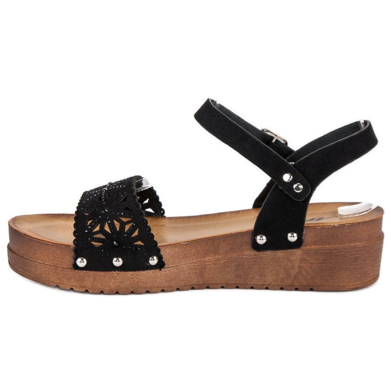 Sandalias negras de moda negro 1