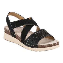 Sandalias sin cordones vinceza negro 3