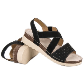 Sandalias sin cordones vinceza negro 1