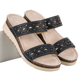 Babuchas caladas VINCEZA azul 1 Babuchas caladas VINCEZA azul 1