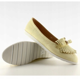Mocasín pastel con flecos T261 Amarillo 4