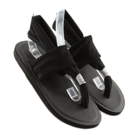 Chanclas algodón negro negro 1 Chanclas algodón negro negro 1
