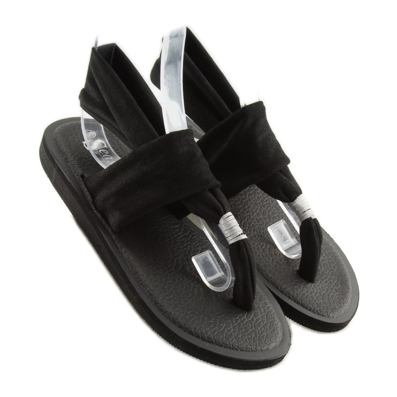 Chanclas algodón negro negro 1 Chanclas algodón negro negro 1