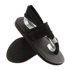 Chanclas algodón negro negro 2 Chanclas algodón negro negro 2