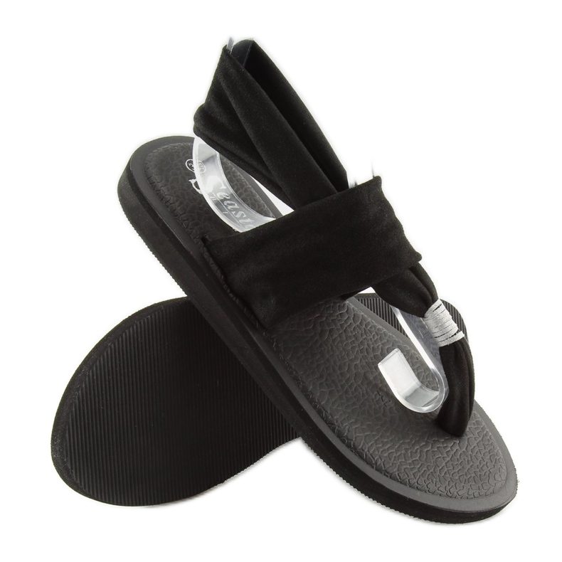 Chanclas algodón negro negro 2 Chanclas algodón negro negro 2