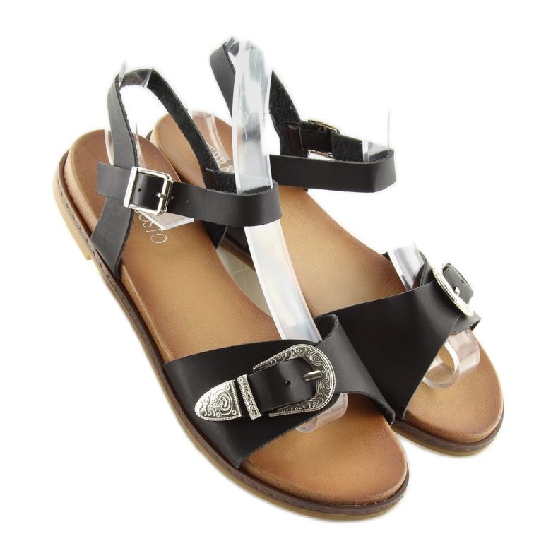 Sandalias mujer negras F5910 negro 1
